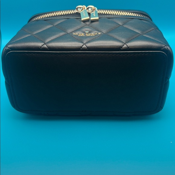 Kate Spade Carey Black Quilted Leather Top Handle Crossbody Trunk , EUC - Picture 7 of 12